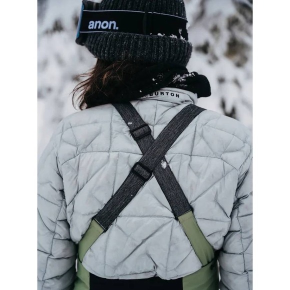 Burton [ak] GORE-TEX 2L Kimmy Bib Pant Hedge Green Ski Snowboard Women's Sz M - Picture 4 of 16